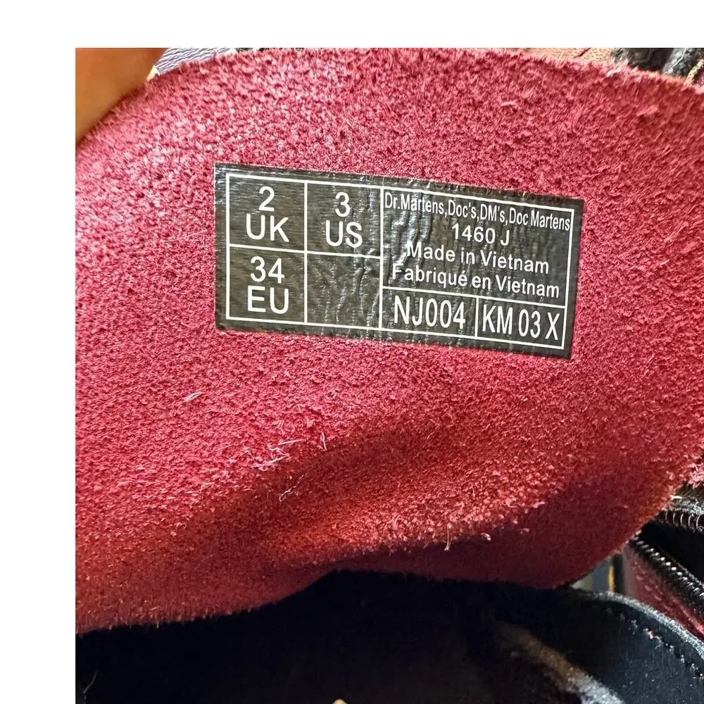 Dr. Martens Delaney Maroon Boots size 3